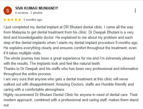 Dr bhutani dental review