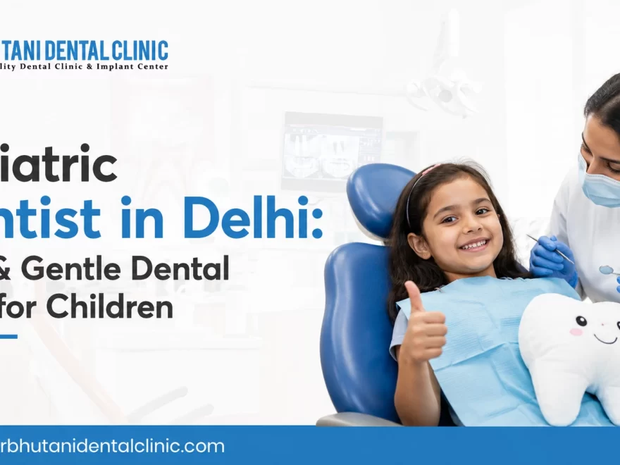 Young Girl Receiving Treatment From A Pediatric Dentist In Delhi At Dr Bhutani Dental Clinic
